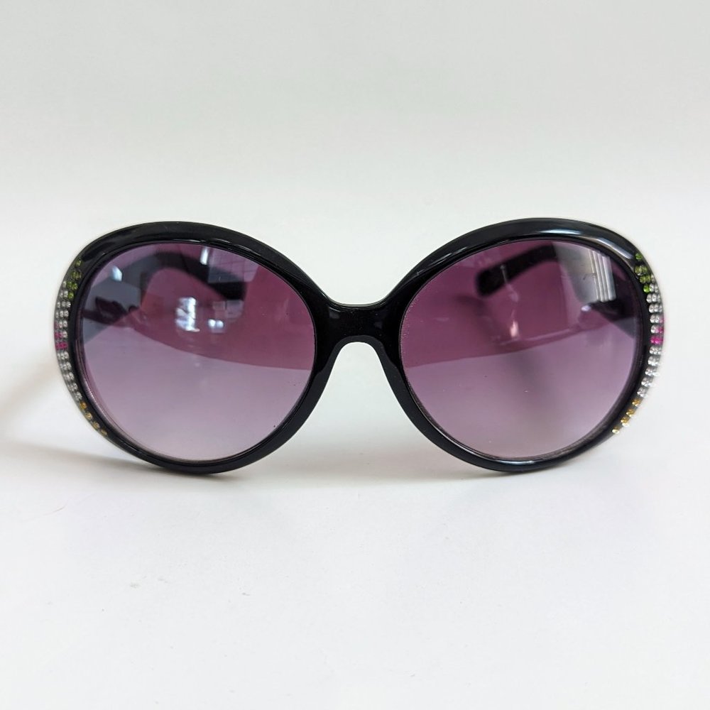 NWT Vintage 90's Large Acetate Lady Fashion Sunglasses (S.Black)